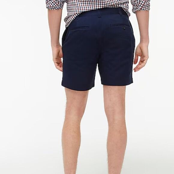 J. Crew Factory navy Blue 7" Flex chino shorts size 31 NWOT - Picture 3 of 8